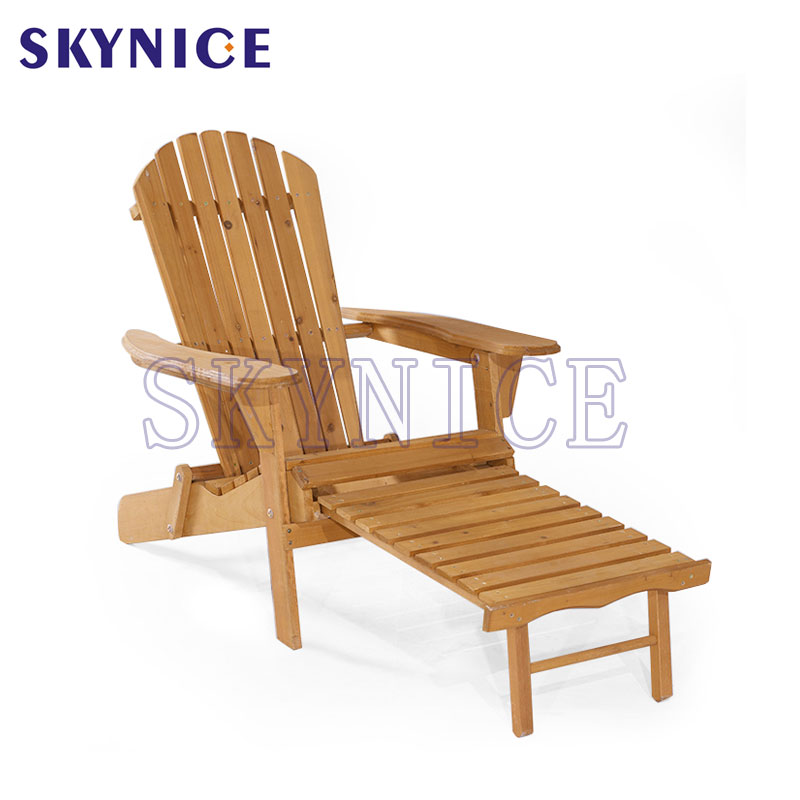 Have Beach Chair Wood Adirondack Chair with Foothward
