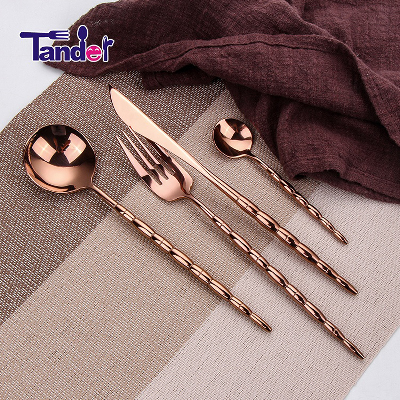 Metaller af rustfrit stål Bryllupsrejsende Hotel Bordservice med kobber