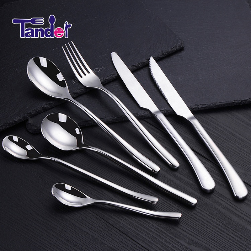 Nyligt nyt styrtstål i rustfrit stål moderne restaurationssæt