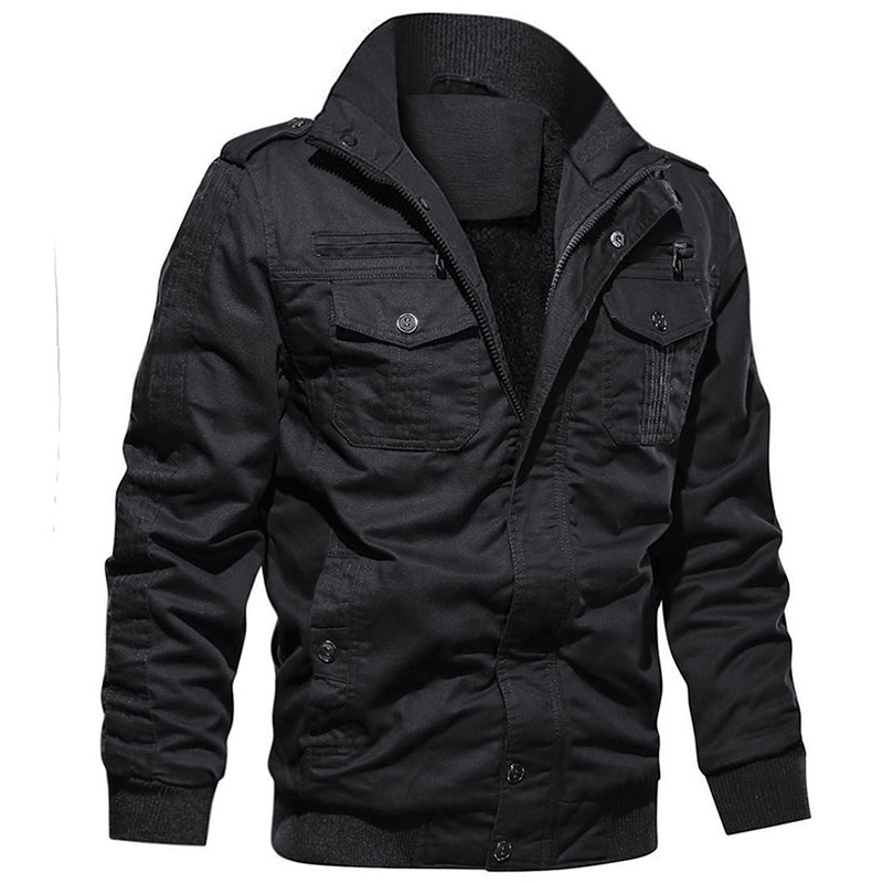 Thick Pilot Jacket mænd Fashion Special Plus størrelse Bomber Fleece Winter Coat varm