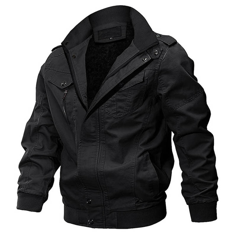 ¶ Thick Pilot Jacket mænd Brugerdefineret plus størrelse Bombarder Flece Winter Coat varm ¶