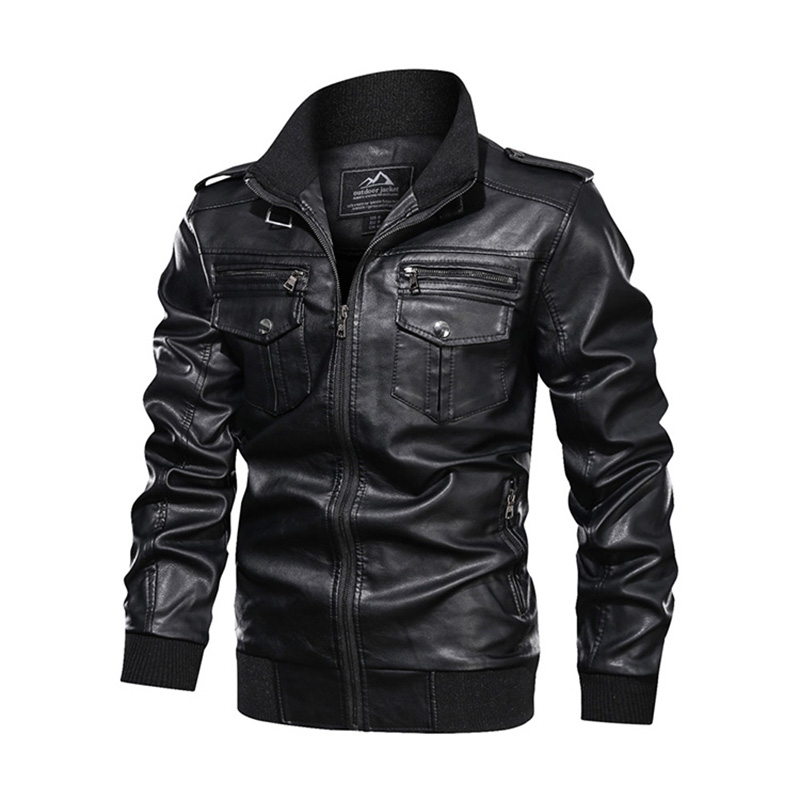 Læderjakke Fashion Pilot Flece Thick Leathers Bombarder Jacket Engroshandel Vinter