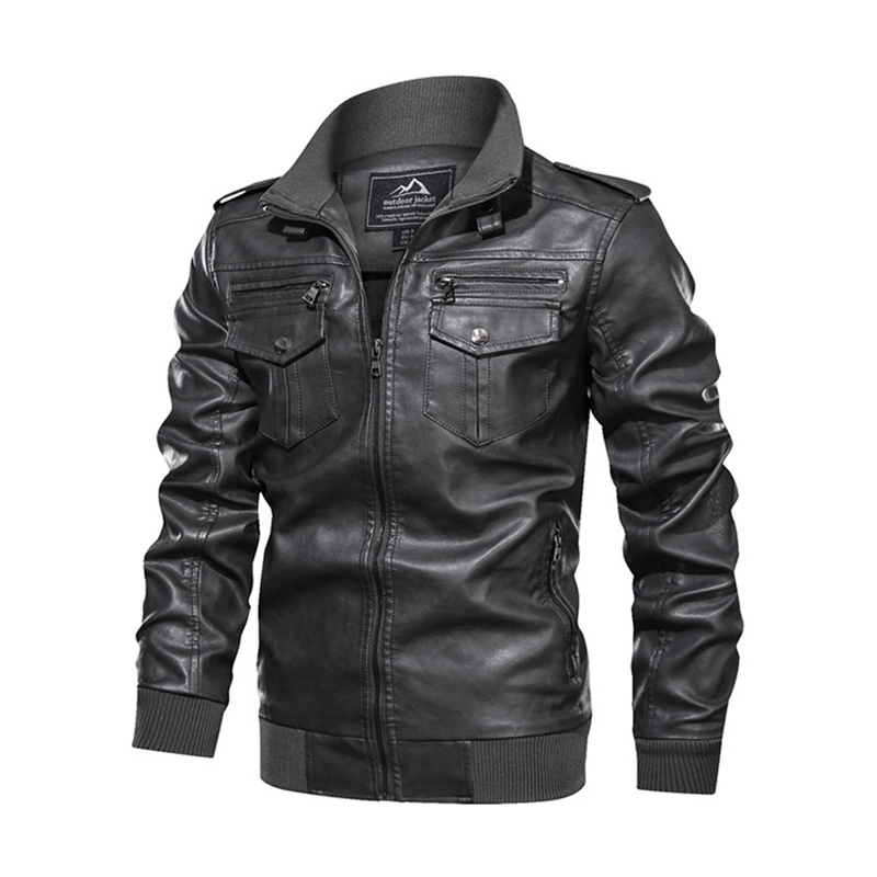 Læderjakke Fashion Pilot Flece Thick Leathers Bombarder Jacket Engroshandel Vinter