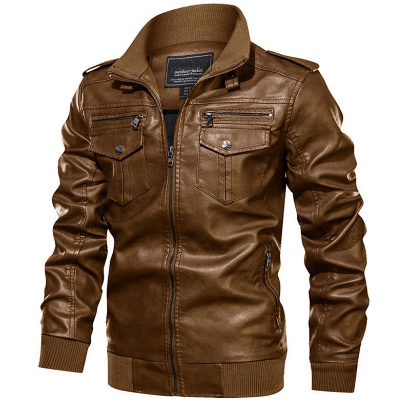 Læderjakke Fashion Pilot Flece Thick Leathers Bombarder Jacket Engroshandel Vinter
