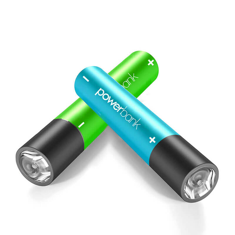 Lipstick- Sized Bærbar charger med LED Flashlight