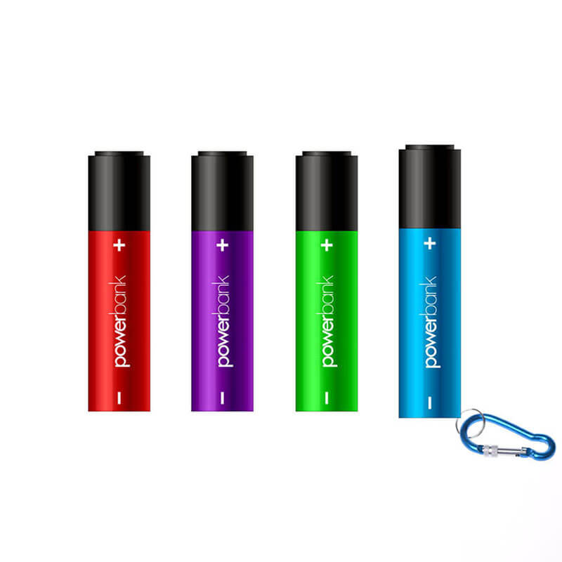 Lipstick- Sized Bærbar charger med LED Flashlight