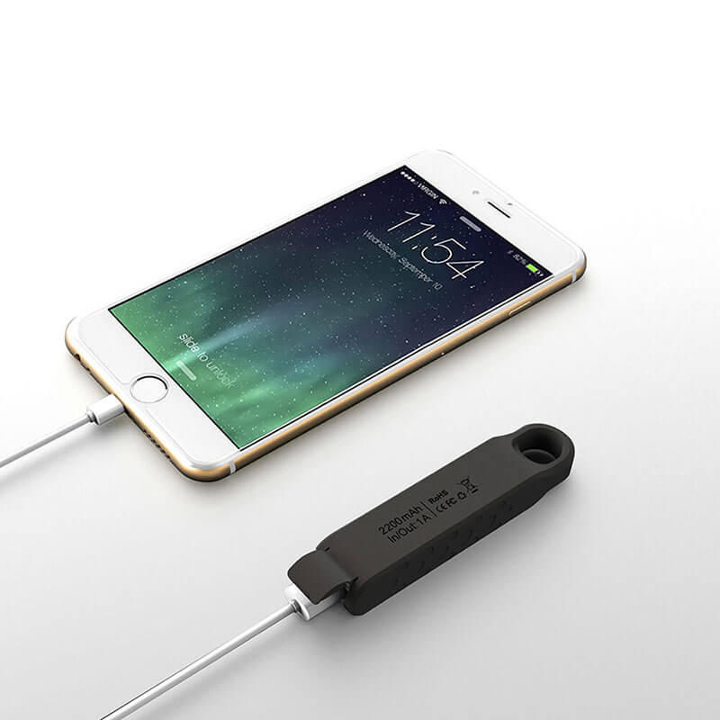 Ultra kompakt vandtæt Power Bank Mobile Charger med Key Chain