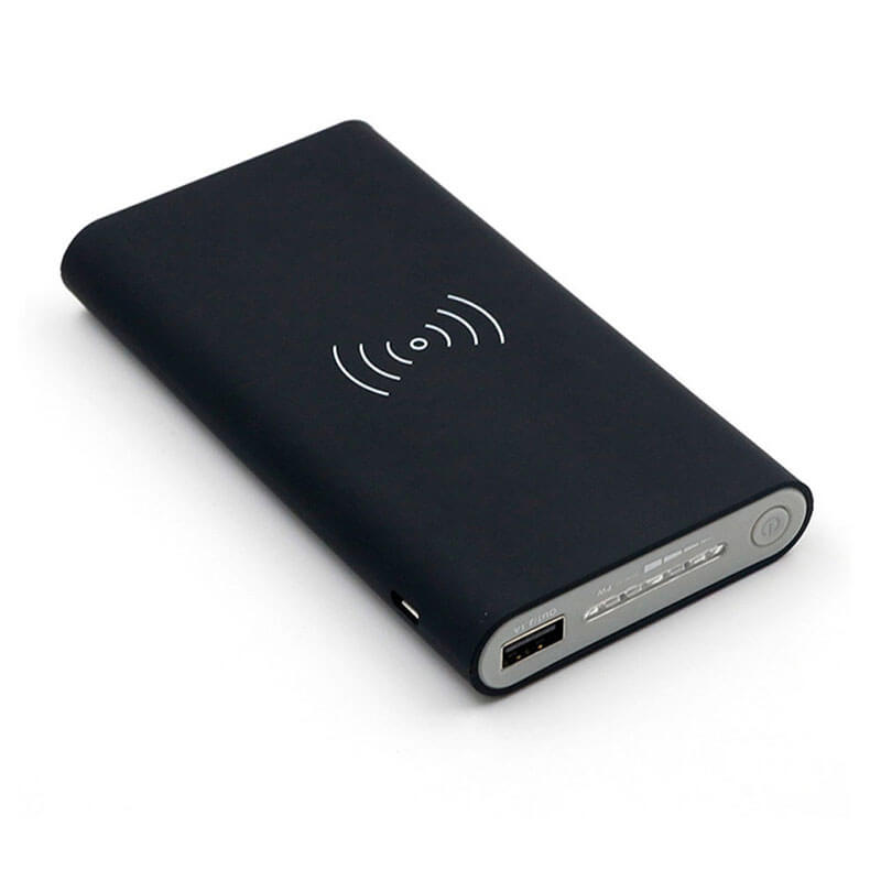 10000MAH Power Bank med Wireless Charger Pad (for smartphones, AirPods)
