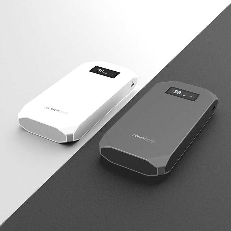 10000mQC PDP3.0 Fast charging Power Bank med LCD- display for all Smart Phones