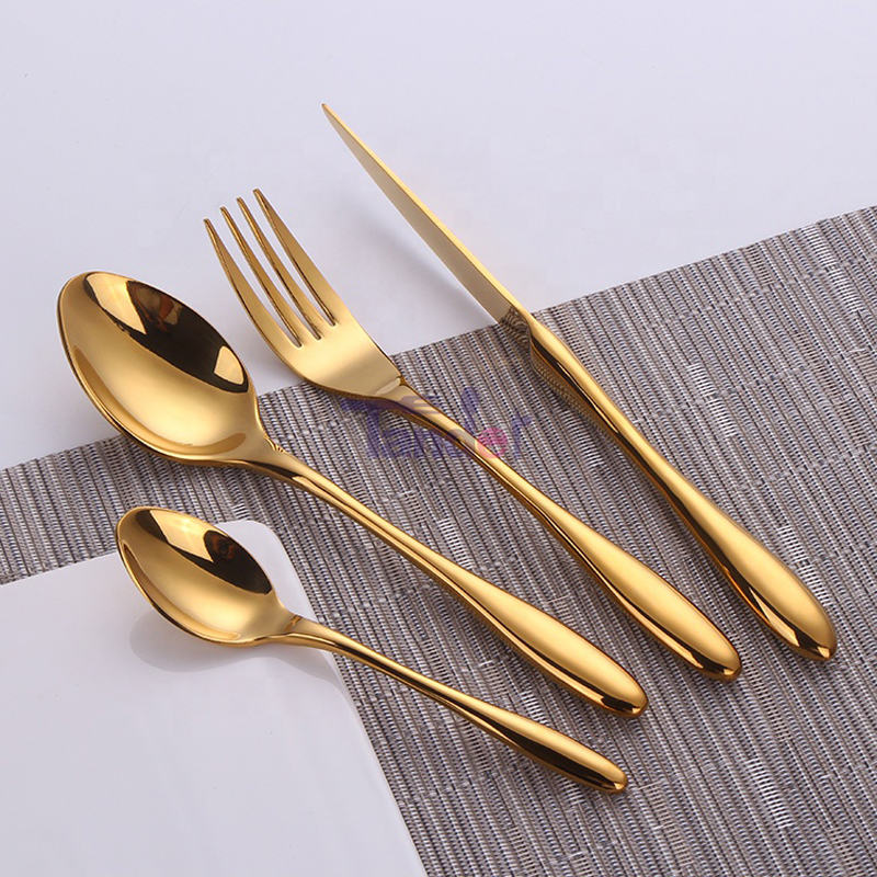 Bordbestik af 4pcs sæt 18/8 rustfrit stål Bordel med gaffel med luksusbestik