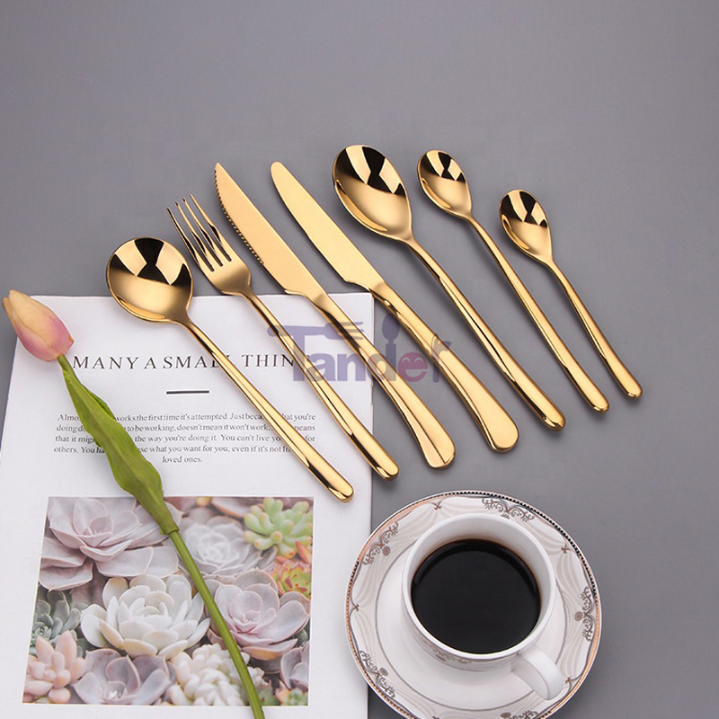 amazon top sælger buffet bestik rustfrit stål guldbestik sæt bryllup