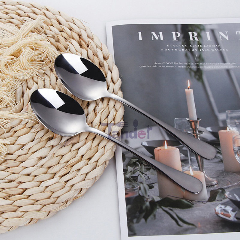 pakke med 12 sølvtøjs sættet spisesked i rustfrit stål til 12