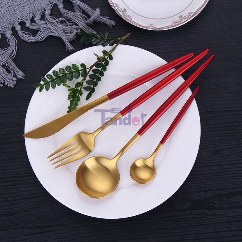 Stainless Steel Cutlely Dishwasher Safe Tableware Garnish Products Cutlery Set