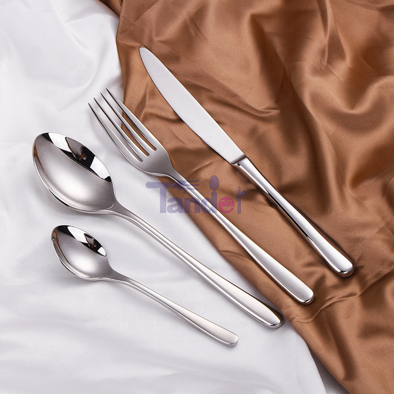 Moderne Silver Stainless Steel High Quality Silverware Reable Cutlely Brud Flatware Set