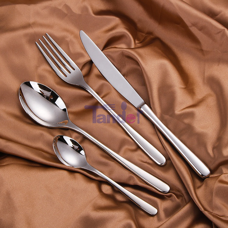 Moderne Silver Stainless Steel High Quality Silverware Reable Cutlely Brud Flatware Set