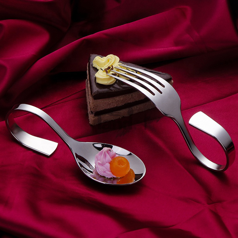 Hotel- engrosrestaurant buffet, rustfrit stål, skaldyrske med krumning og skaldyr bøjet gaffel