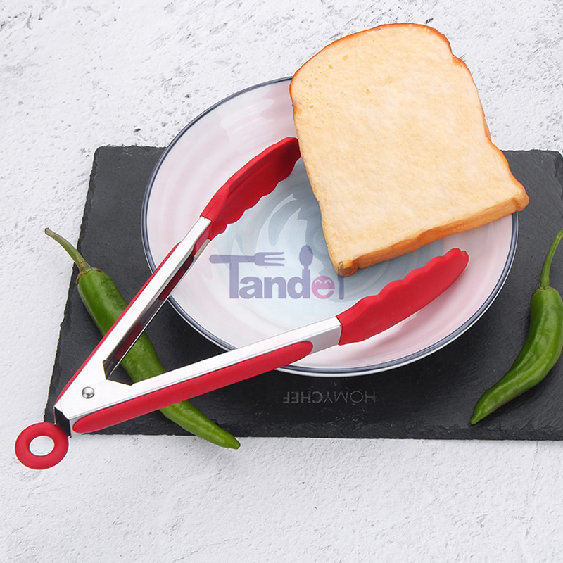 Engros sort rød Easy Clean Cooking Tool Set 10 stk sæt køkken silikone redskaber