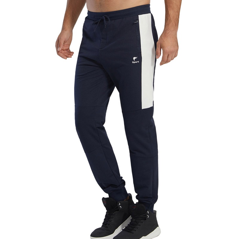 Mænd's Joggers Gym Elastisk close Working Bottom Athletic Pants med Zipper Pockets