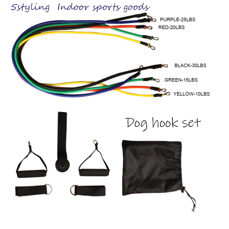 Træk reb fitness yoga stropper 11 stykker modstand bånd sæt