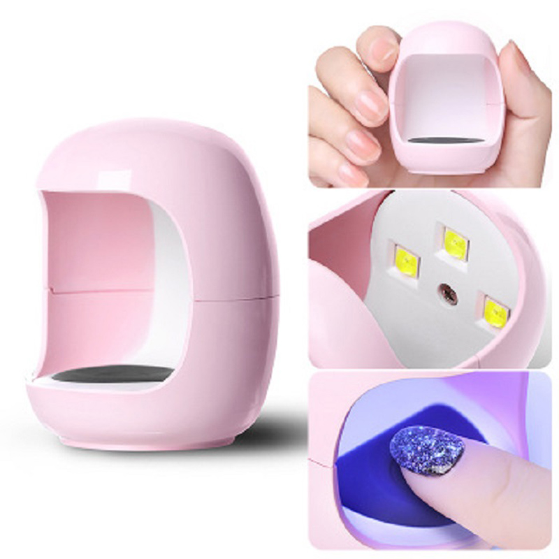 3W UV USB negletørrer Nail Gel Hærdningsmaskine 30s hurtig ægform ledet negletørrer lampe uden krybningskabel til Nail Art Salon
