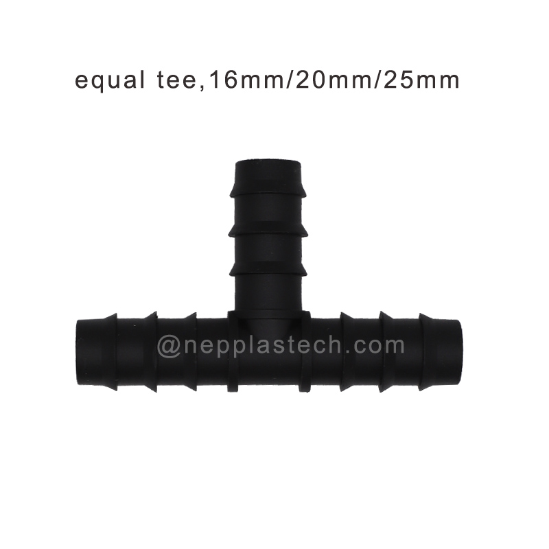 solcelle auto kunstvandingssystem 25 mm PE rør pigtrikke tee, 20 mm PE rør albue stang stik, 16mm PE rør lige stik