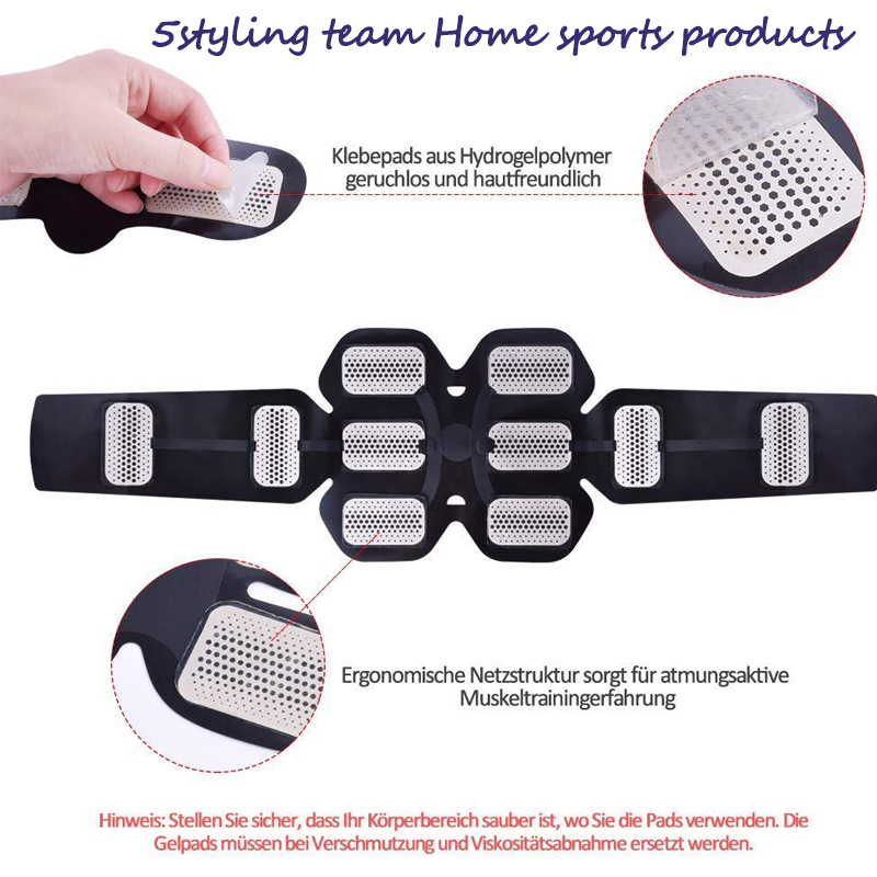 Ny opladning 8-delet fitness abdominal pasta husholdningsudstyr udstyr til mave fitness øvelse massager