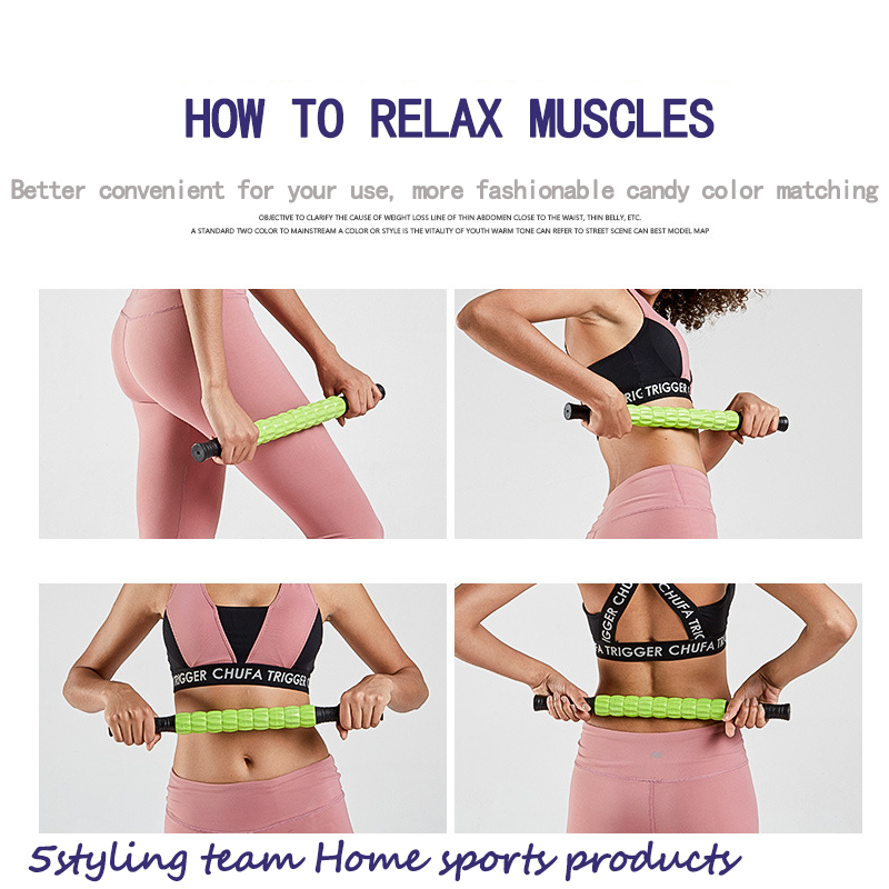 Fitness muskel massagepind Yoga dyb muskel afslapning massage akse privat uddannelse fascia roller gear massage stick