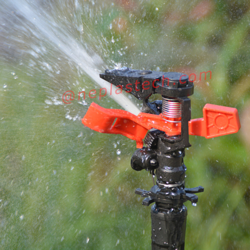 afstand justerbar og sprayvinkel kontrollerbar plast have græsplæne landbrugsjord impuls sprinklere