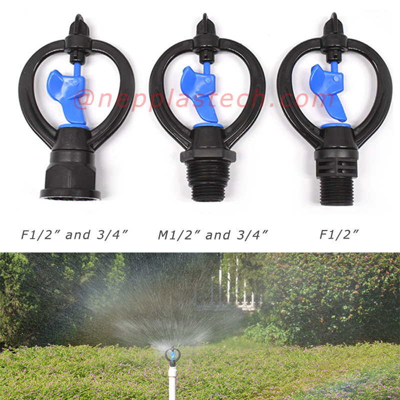 landbrug spray vandingsudstyr 1\/2 tommer roterende sprinklere planteskole busk vanding middelafstand turbinsprinkler