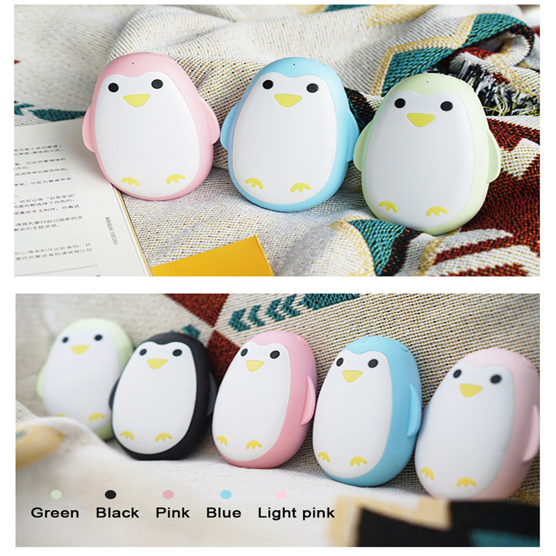 Bankhånd varmere vinterlomme farverig power bank 5200mAh håndvarmere