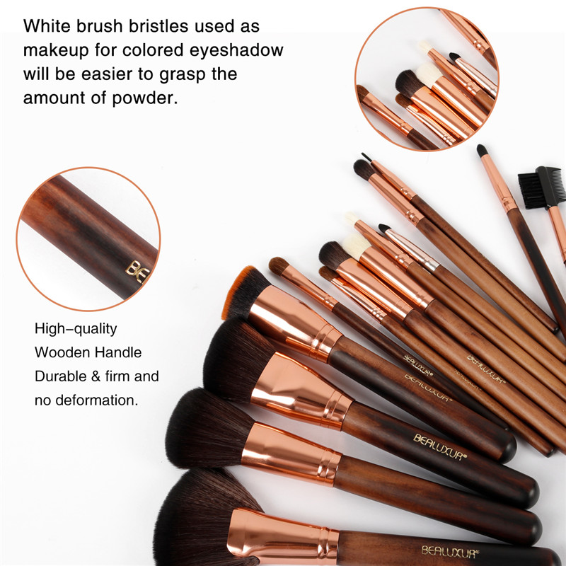 Makeup pens penselSet, 13pcs Makeup pens pensler Premium Synthetic Bristles Powder Foundation Blush Contour Concourse Concure Conalers Lip Eyequadow pens Kit 8230; (005 Wooden håndtag)