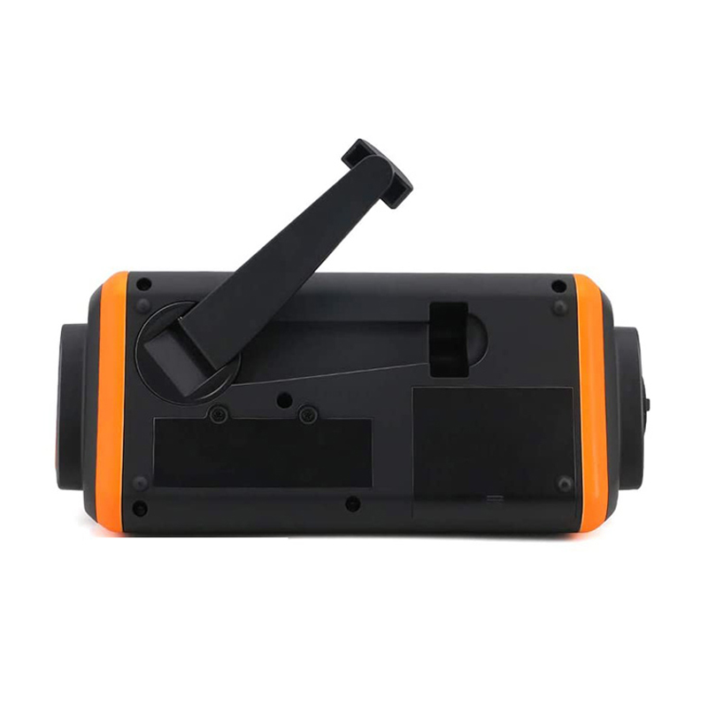 LCD Digital Emergency Weather Radio, Solar Hand Crank AM \/ FM NOAA Radio med LED lommelygte, AUX-in Music Player, 4000 mAh Power Bank til mobiltelefonoplader og SOS Alarm