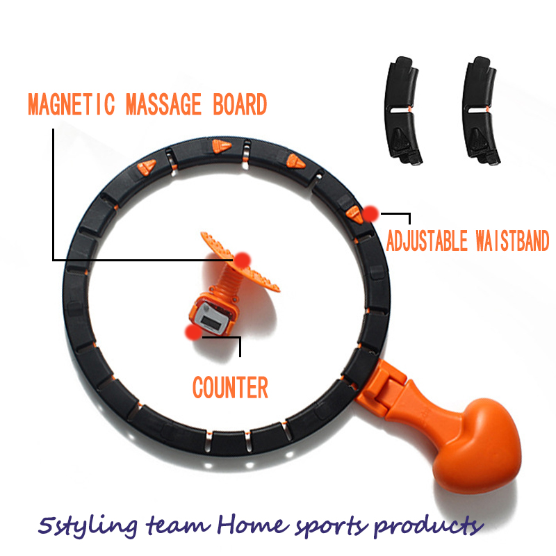 Intelligent hula hoop, tiktok, rød, ny krop, fedtreducerende, tynd talje, demontering, ingen hula hoop fabrik.