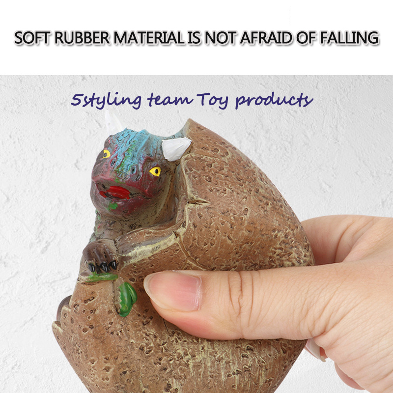 Grænseoverskridende særlige formål til Amazon Jurassic blød gummi skal, der bryder lyd, lys, dinosauræg, børns pædagogiske legetøj