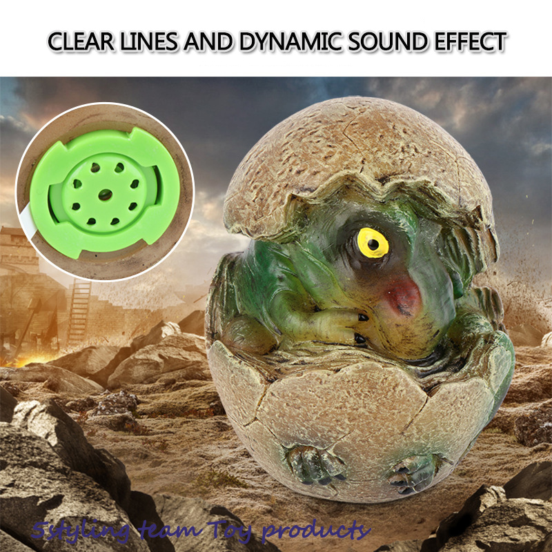 Grænseoverskridende særlige formål til Amazon Jurassic blød gummi skal, der bryder lyd, lys, dinosauræg, børns pædagogiske legetøj