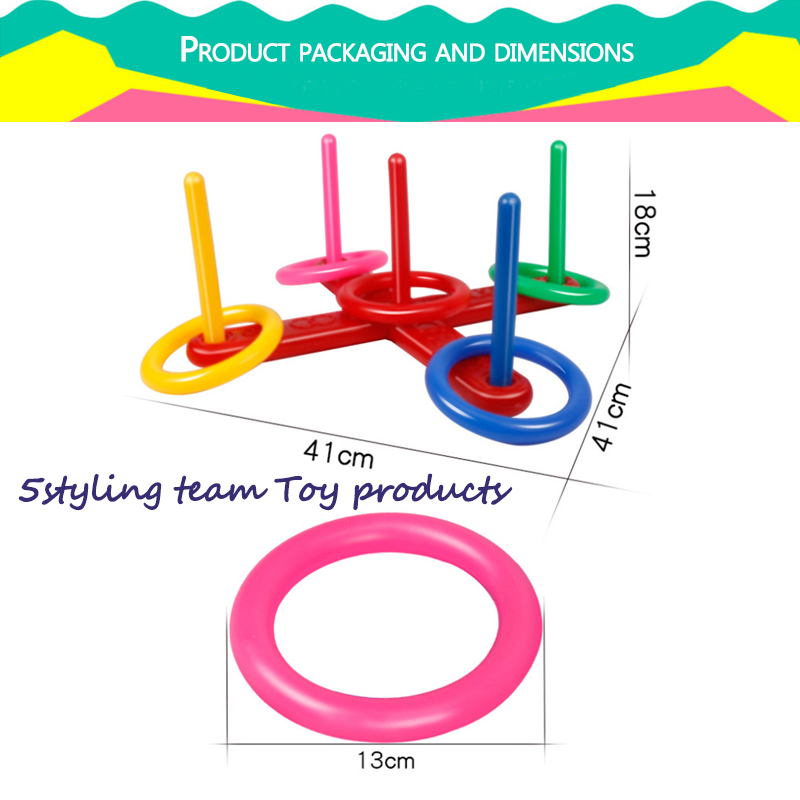 At kaste bøjler til børns sportslegetøj, der kaster bøjler indendørs og udendørs sportsudstyr til fitness for at forbedre koncentrationen