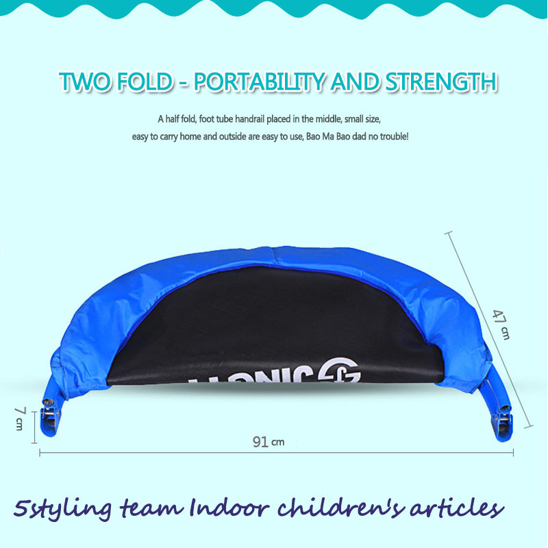 Trampolin børns husholdning trampolin indendørs trampolin sammenklappelig børns gnidseng babys hoppende seng med gelænder