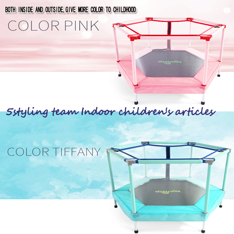Amerikansk hoppende trampolinbørns indendørs og udendørs hoppende seng netværn forår hoppende seng hoppende sengelegetøj