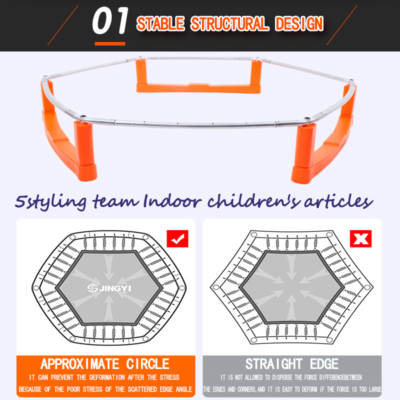 Trampolin til børnehjem indendørs trampolin til børn med beskyttelsesnetfjeder til babytrampolin til bungee jumping udendørs trampolin