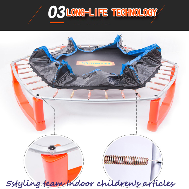 Trampolin til børnehjem indendørs trampolin til børn med beskyttelsesnetfjeder til babytrampolin til bungee jumping udendørs trampolin