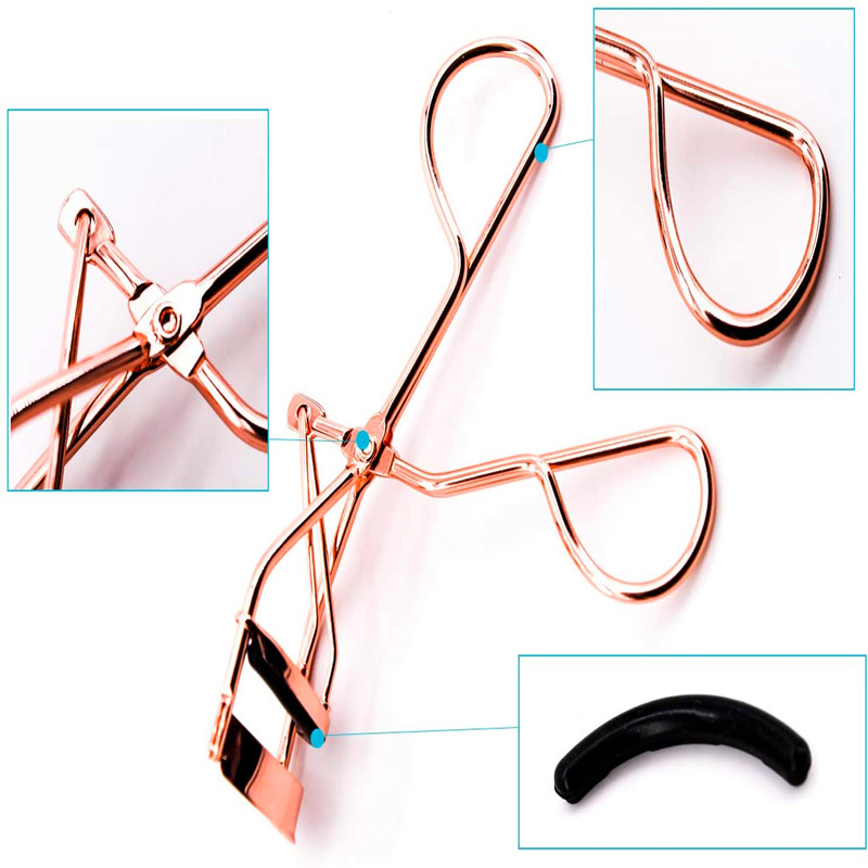 Professionel metal tilpasset Bling Rose Gold Eyelasher Curler, høj kvalitet rustfrit stål Eyelasher Curler gave