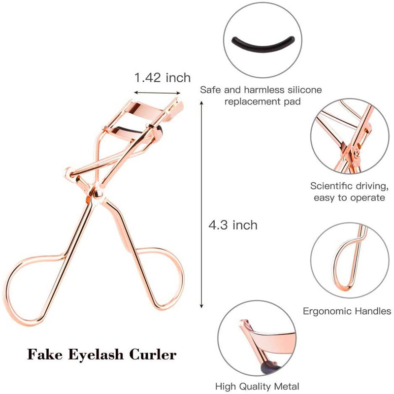 Professionel metal tilpasset Bling Rose Gold Eyelasher Curler, høj kvalitet rustfrit stål Eyelasher Curler gave