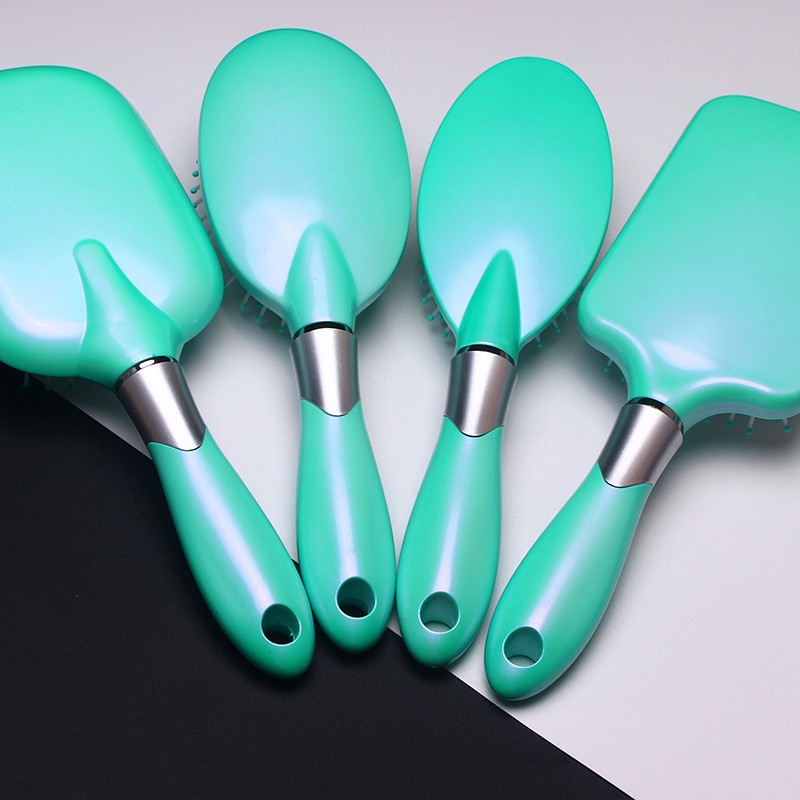 Lukøje Detangling Mermaid shell Hår Brush Electroplating Hår Blomsterhår Combs Hår Beauty Care Highlight Combs for Hair Clipper