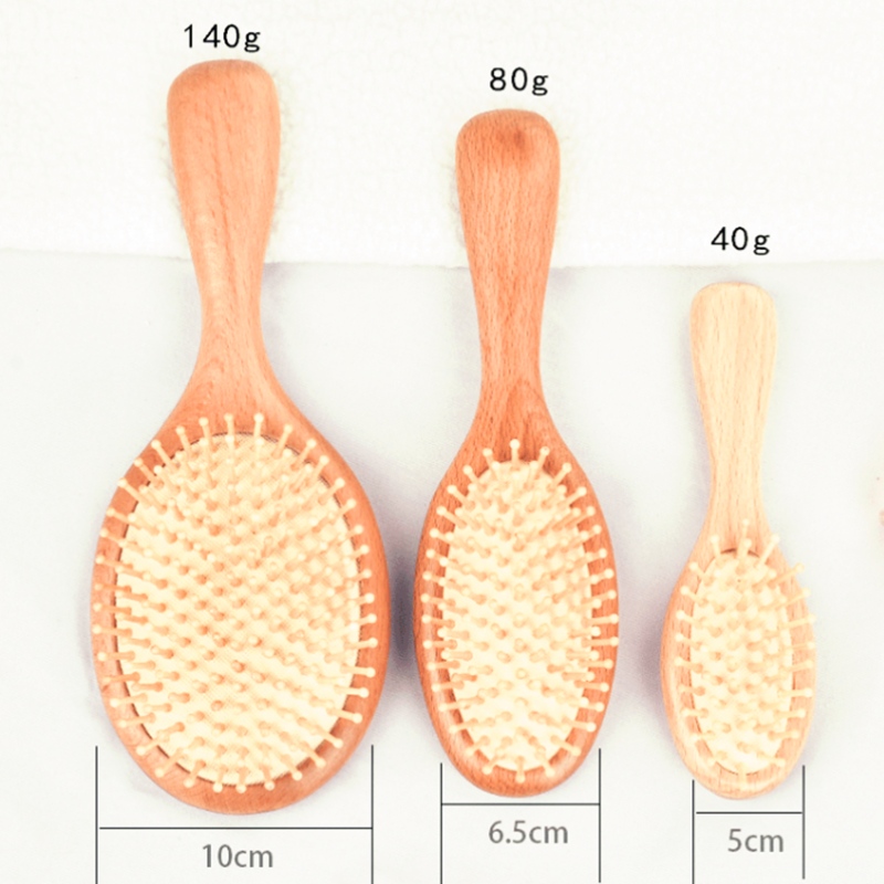 3- klodset Kombinationskit Scalp- massage airbag curling-kam Antistatisk luftpude Maksimér træskam tilpasset