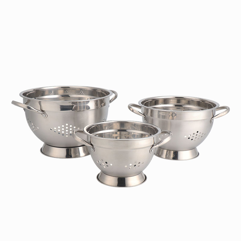 Hot Sale euro Polished Mirror Færdige colanders til frugt- og grøntsagsfiltreret vand