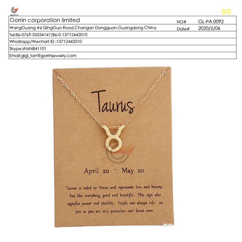 Gl-PA0092 halskæde kort