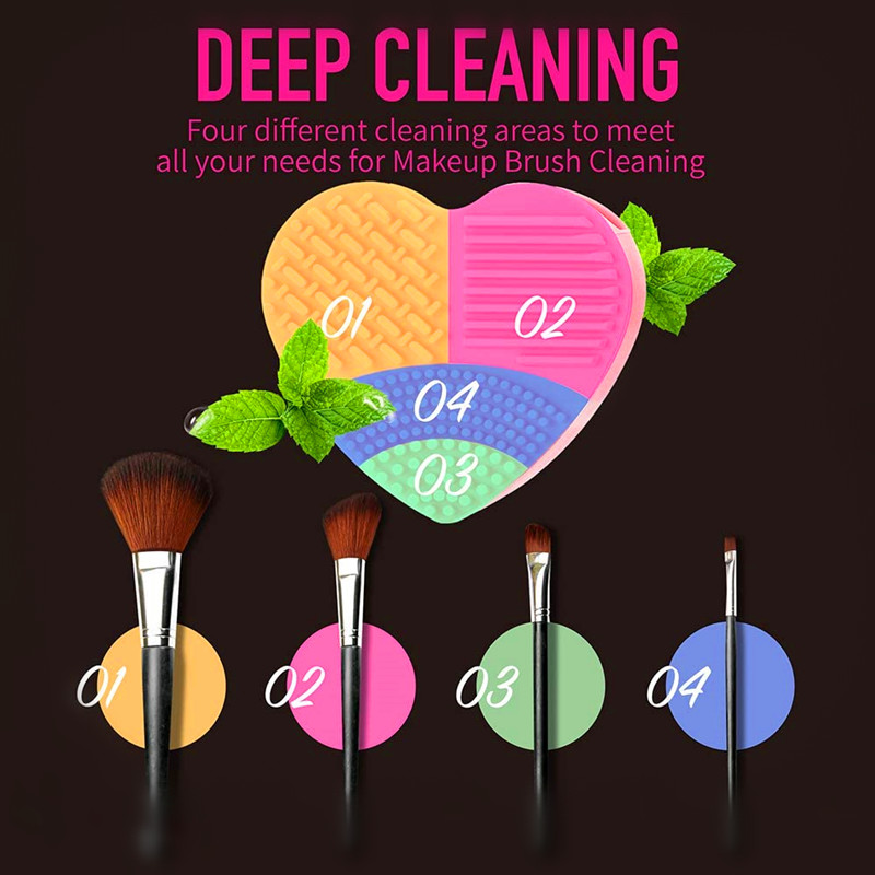 Kit til Makeup- rengøring, farvefjerner- rengøring, Silicone Glove og Makeup Sponge Blender, perfekt partner til din rejse- pakke af 3