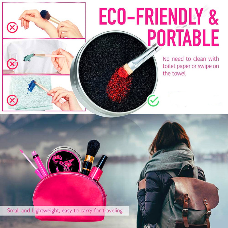Kit til Makeup- rengøring, farvefjerner- rengøring, Silicone Glove og Makeup Sponge Blender, perfekt partner til din rejse- pakke af 3