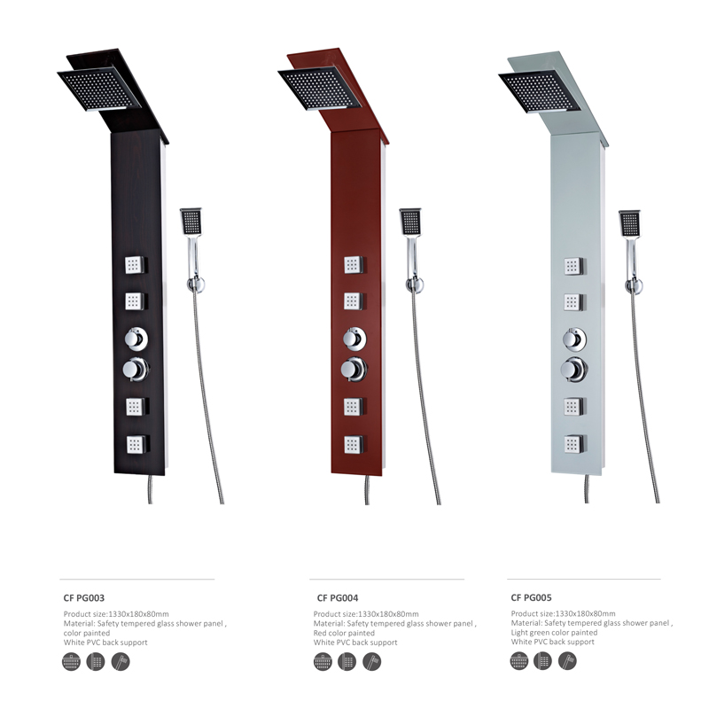 Sikkerhed hærdet glas brusebad CF6315