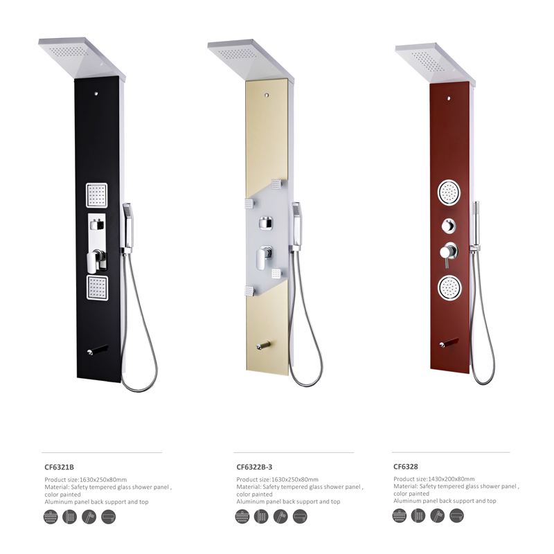 Sikkerhed hærdet glas brusebad CF6322B